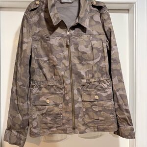 Express Women's Tan Camouflage Utility Jacket